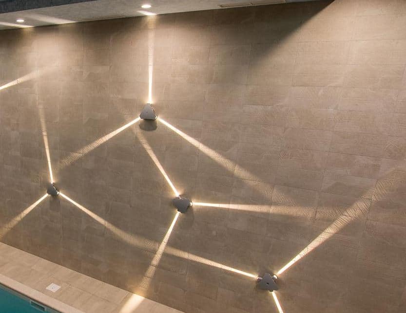 LED Lite 3 1 udendørslampe i mønster på væg - Luminex