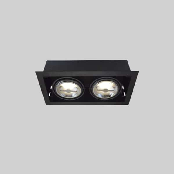 Trimless Fixture Recessed 2xAR111 lampe uden lyskilde - Luminex
